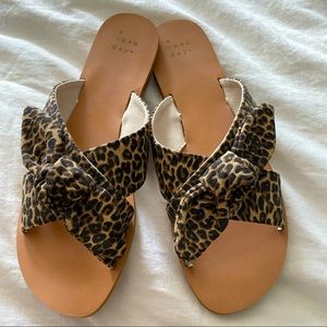 A New Day leopard print slides